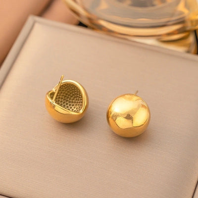 1 Pair Sweet Minimalist Heart Shape Bow Knot Shell Plating Titanium Steel Drop Earrings