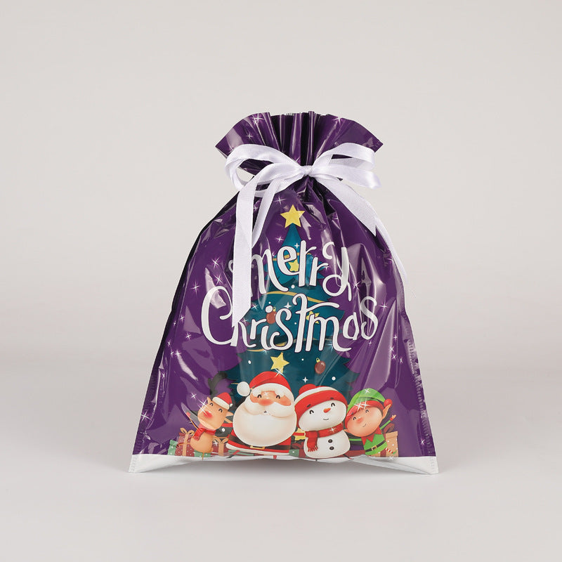Christmas Gift Bag 2025 Santa Claus Style Drawstring Bag Candy Packaging Gift Bag