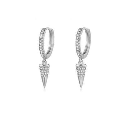 1 Pair Streetwear Devil\'s Eye Heart Shape Butterfly Plating Inlay Copper Zircon Drop Earrings