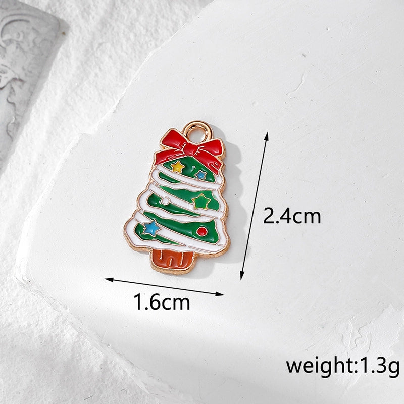 10 PCS/Package Alloy Santa Claus Pendant Jewelry Accessories