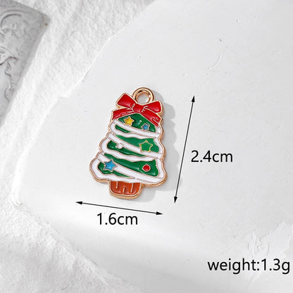 10 PCS/Package Alloy Santa Claus Pendant Jewelry Accessories