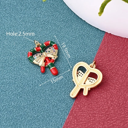1 Pc/Package 11.5x10mm 15x15mm 19x17mm Hole 2~2.9mm Hole 3~3.9mm Copper Zircon 18K Gold Plated White Gold Plated Christmas Hat Christmas Socks Bell Polished Pendant Jewelry Accessories