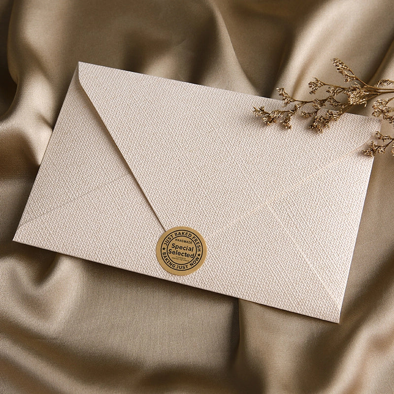 Linen Envelope Letter Paper Set Retro Love Letter Chinese Style Cowhide Special Paper Invitation Postcard Fire Paint Envelope