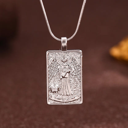 Vintage Style Minimalist Sun Moon Titanium Steel Copper Plating Pendant Necklace