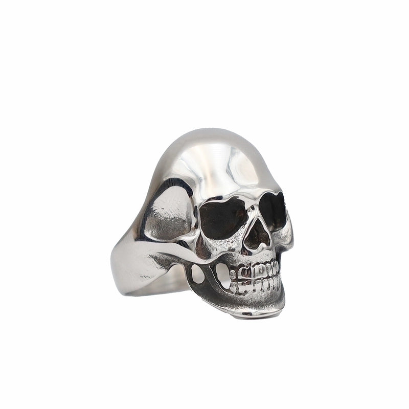Vintage Style Punk Geometric Skull Stainless Steel Plating Halloween Men'S Rings