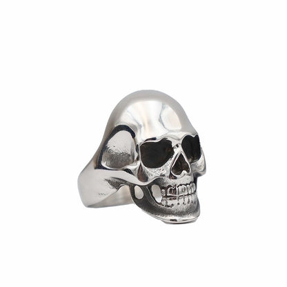 Vintage Style Punk Geometric Skull Stainless Steel Plating Halloween Men'S Rings