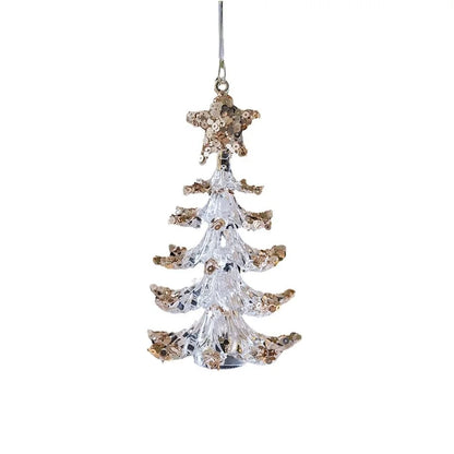 Christmas Minimalist Christmas Tree Snowflake Plastic Party Festival Hanging Ornaments Decorations Hanging Ornaments