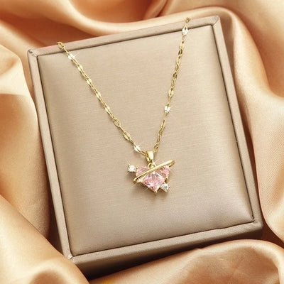 2 Pieces Titanium Steel Vintage Style Tassel Plating Doll Constellation Crown Pendant Necklace