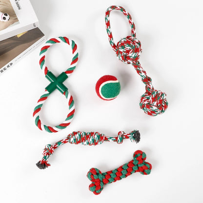 Cute Cotton Rope Christmas Infinite Twist Pet Toys