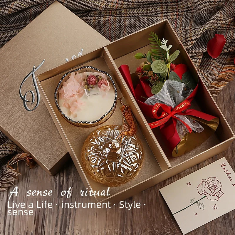 Aromatherapy Candle Gift Box March 8Th Women'S Mother'S Day Gift For Mother And Teacher Practical Niche Advanced Soy Wax