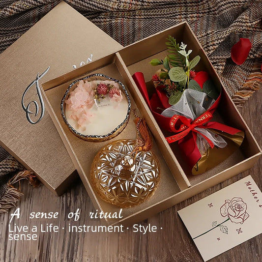 Aromatherapy Candle Gift Box March 8Th Women'S Mother'S Day Gift For Mother And Teacher Practical Niche Advanced Soy Wax