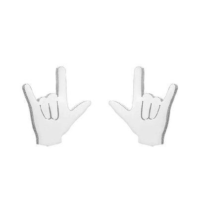 Women\'s Minimalist Geometric Heart Stainless Steel No Inlaid Ear Studs Stainless Steel Earrings