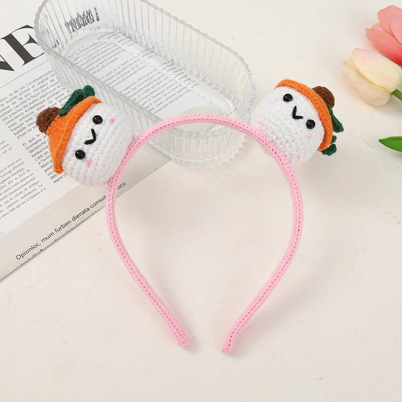 Halloween Cute Women's Pumpkin Snowman Skull Yarn Hair Band