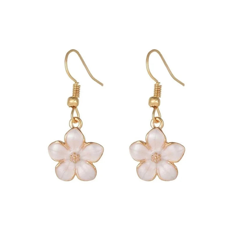 1 Pair Cute Lady Sweet Daisy Plating Copper Drop Earrings