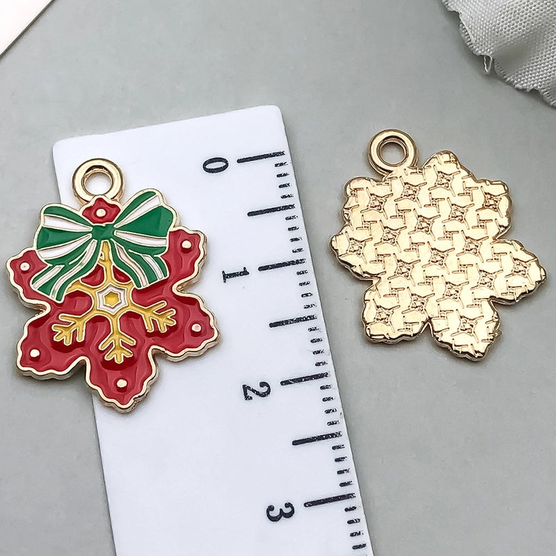 1 Piece 20 PCS/Package 16x23mm 17x22mm Alloy Christmas Tree Santa Claus Gingerbread Pendant Jewelry Accessories
