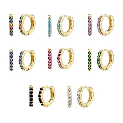 Fashion Geometric Copper Artificial Gemstones Earrings