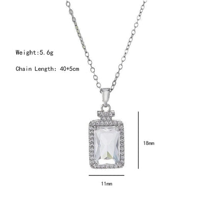 304 Stainless Steel Copper 18K Gold Plated K Gold Plated Inlay Heart Shape Wings Butterfly Zircon Pendant Necklace