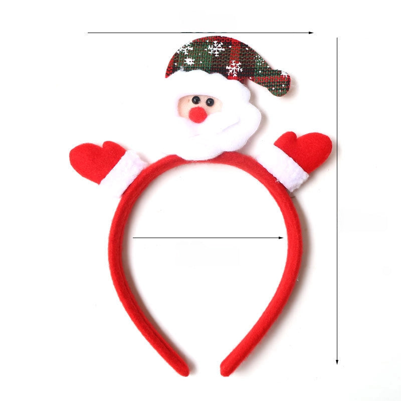 Christmas Hairband Old Man Snowman Elk Horn Headband Christmas Decorations Children Party Headdress