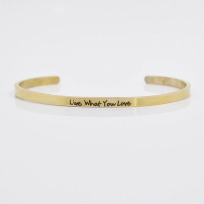 Minimalist Letter Stainless Steel Bangle