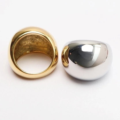 Minimalist Solid Color Titanium Steel Plating Rings