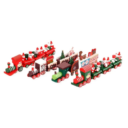 Christmas Fashion Train Wood Party Ornaments