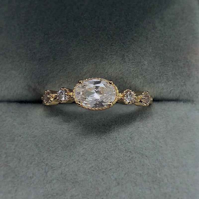 Fashion Geometric Copper Plating Zircon Rings