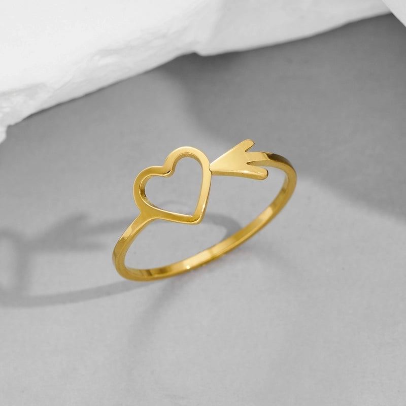 Funny Sweet Pastoral Star Bat Butterfly 201 Stainless Steel 18K Gold Plated Polishing Open Rings