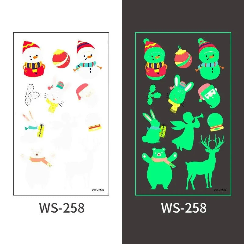 Christmas Santa Claus Transfer Stickers Tattoos & Body Art 1 Piece