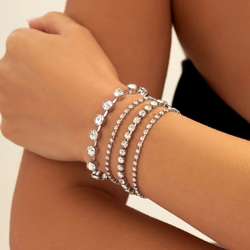 Lady Heart Shape Imitation Pearl Alloy Bracelets