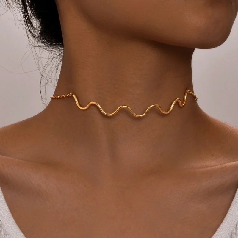 Minimalist Waves 201 Stainless Steel Choker