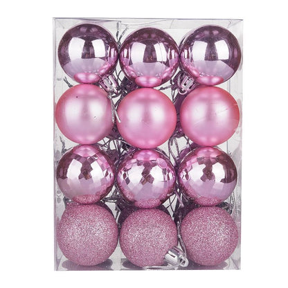 Christmas Ball 24 PCs 4cm Christmas Color Ball Plastic Bright Plating Ball Christmas Tree Decorations