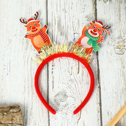 2 Pieces Christmas Headband Hair Accessories Party Christmas Costume Adult Children Christmas Headband Small Gift