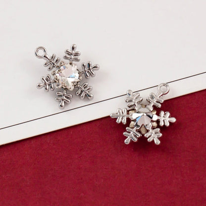 10 PCS/Package Alloy Bow Knot Bell Snowflake Pendant Jewelry Accessories