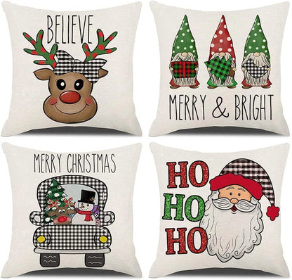 Fashion Cartoon Linen Pillow Cases