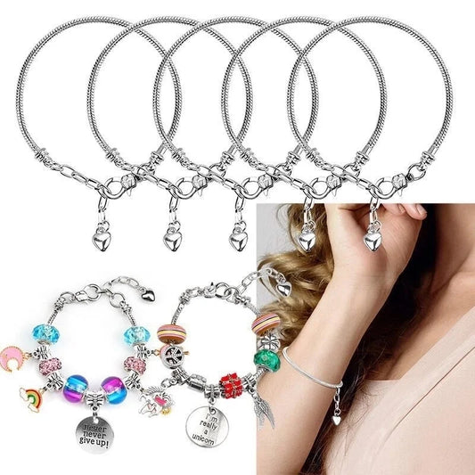 Minimalist Heart Shape Solid Color Titanium Steel Snake Chain Bracelets In Bulk