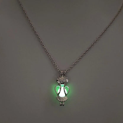 Luminous Hollow Diy Cage Christmas Tree Women's Necklace
