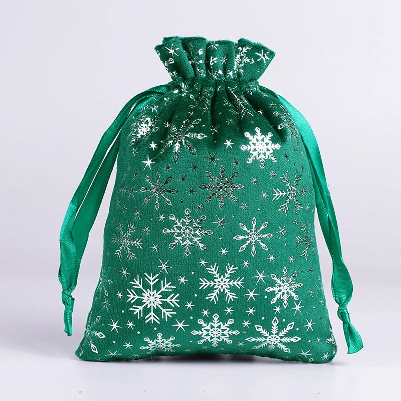 Christmas Minimalist Classic Style Christmas Tree Snowflake Flocking Holiday Daily Gift Bags Gift Wrapping Supplies