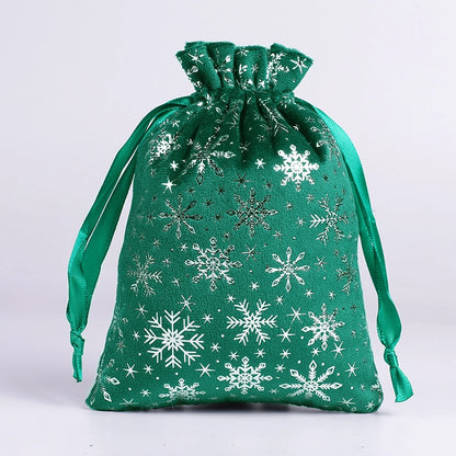 Christmas Minimalist Classic Style Christmas Tree Snowflake Flocking Holiday Daily Gift Bags Gift Wrapping Supplies
