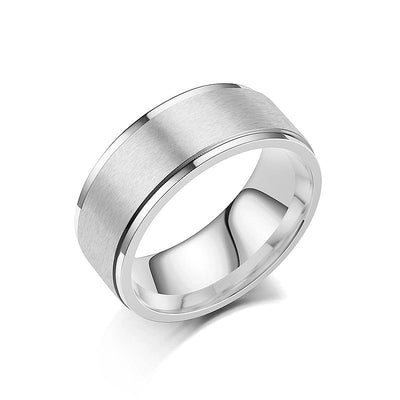 Fashion Solid Color Stainless Steel 18K Gold Plated Rings