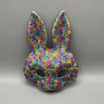 Halloween Easter Mardi Gras Party Makeup Dance Rabbit Mask Animal Cartoon Props Bunny Face Mask Costume Accessory
