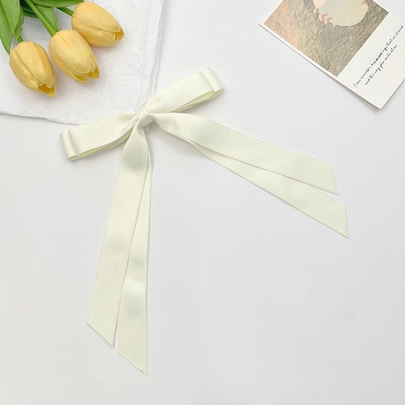 Korean Style Double-layer Bow Ribbon Hairclip Women's Ballet Girl Side Clip Back Head Top Simple Hair Accessories