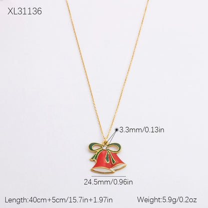 Cute Modern Style Christmas Tree Bow Knot Snowflake 304 Stainless Steel Plating Bracelets Earrings Necklace