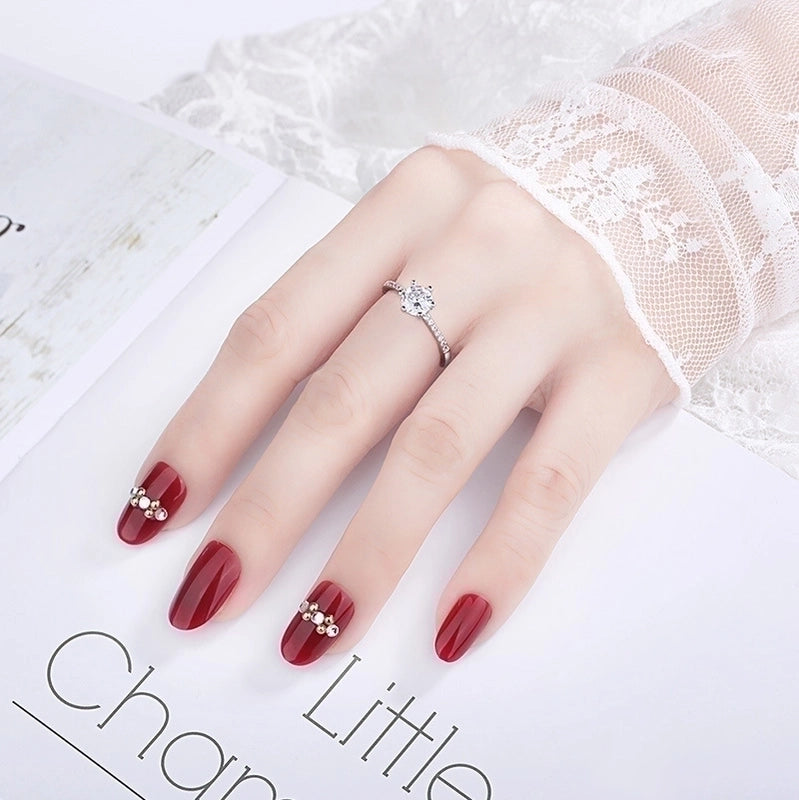 Minimalist Geometric Copper Plating Inlay Artificial Gemstones Rings