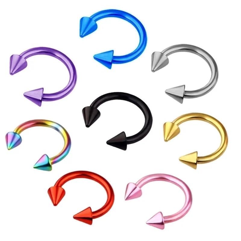 Minimalist C Shape Stainless Steel Plating Nose Studs