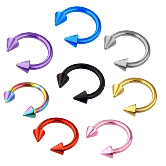 Minimalist C Shape Stainless Steel Plating Nose Studs