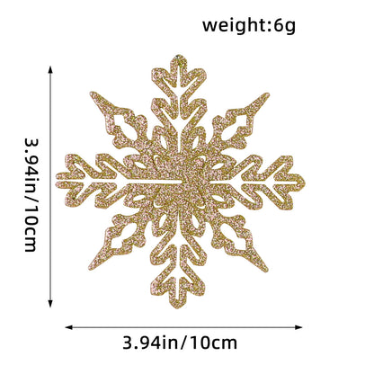 Christmas Decoration 10cm Snowflakes Plastic Sprinkles Snowflakes Christmas Tree Decoration Hollow Snowflake Ornaments