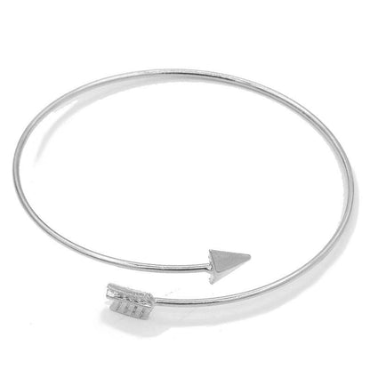 Alloy Gold Plated Silver Plated Fashion Plating Inlay Heart Shape Feather Bow Knot Bangle