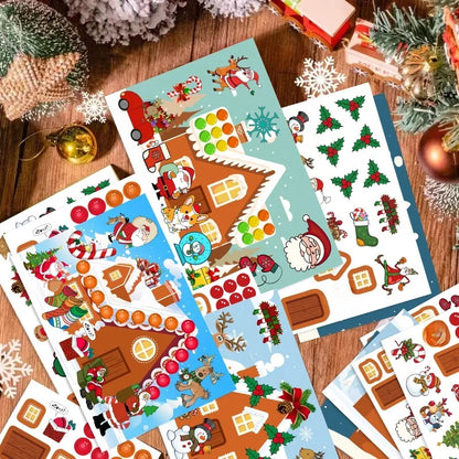 1 Piece Christmas House Santa Claus Christmas PVC Self-adhesive Cute Minimalist Stickers