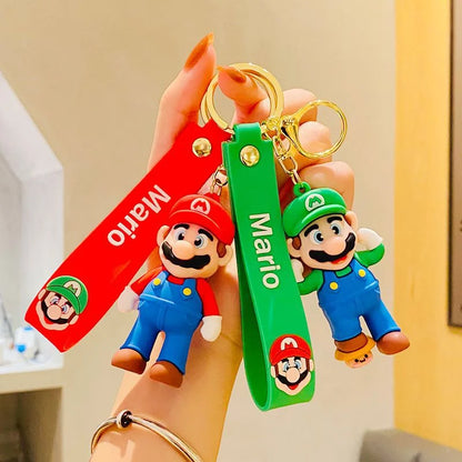 20 Pieces Cartoon Mario Keychain Trendy Car Pendant Couple Bag Charm Holiday Gift Pair