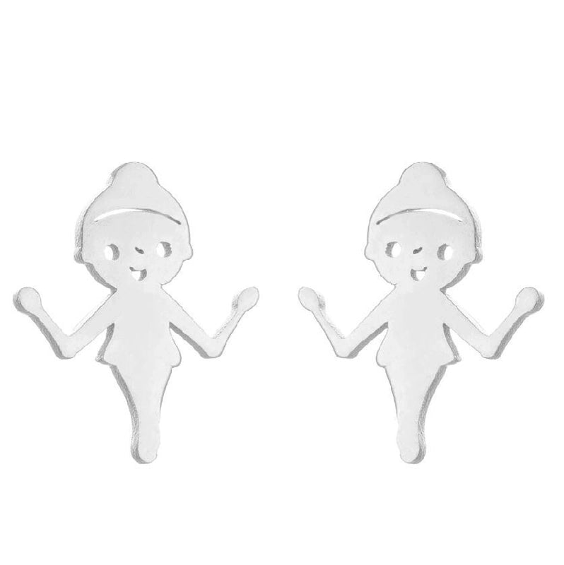 1 Pair Minimalist Solid Color Irregular Plating 304 Stainless Steel 18K Gold Plated Ear Studs